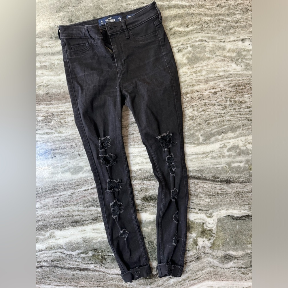Black Hollister Jeans High-Rise Skinny W25